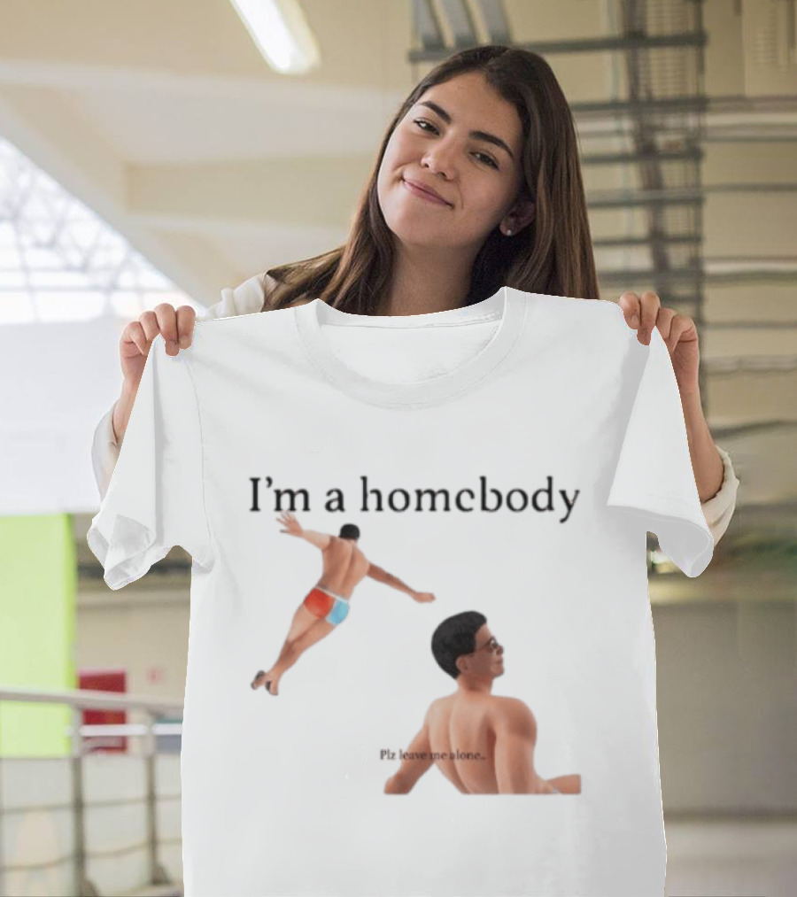 I'm A Homebody Plz Leave Me Alone Vintage Poolside Relaxation T-Shirt