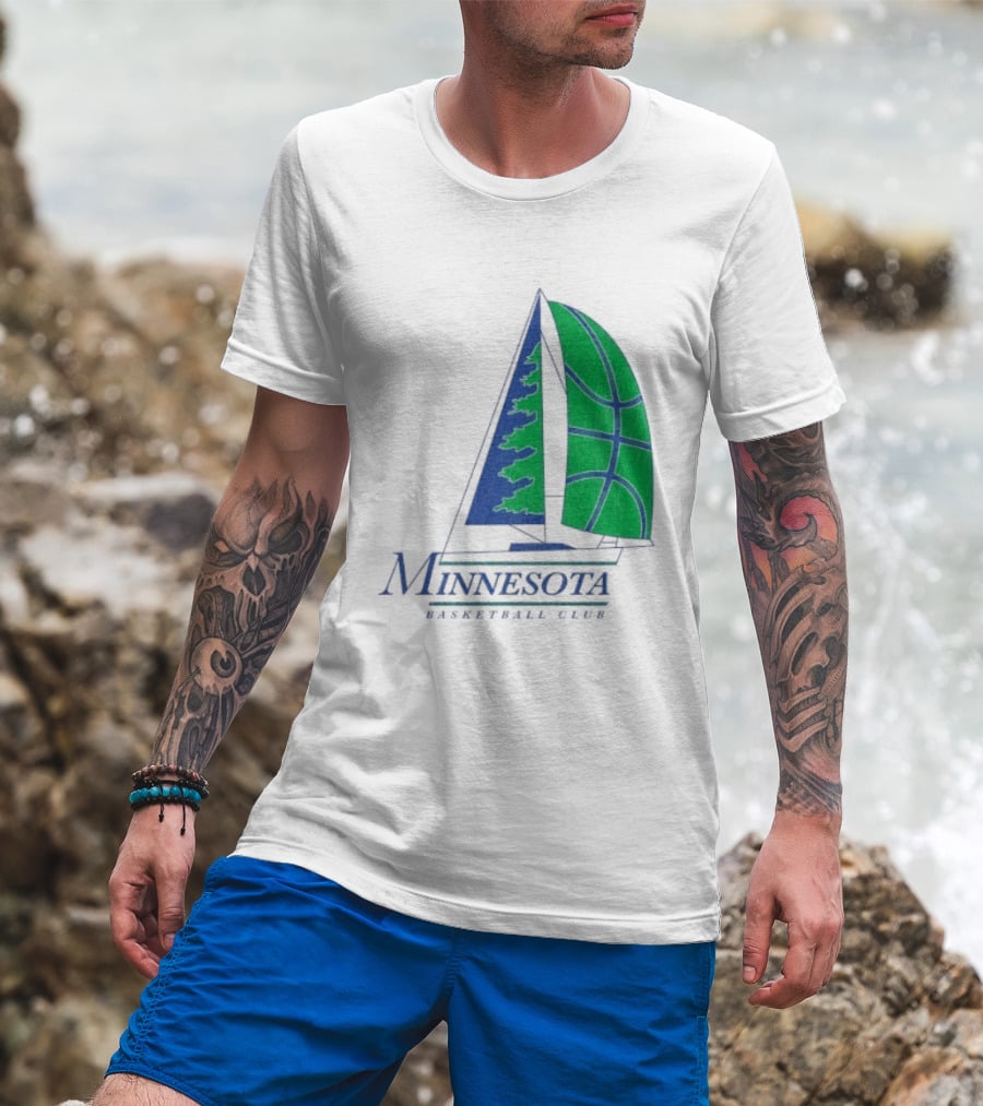 Minnesota Basketball Club Sailing Boat And Hoop T-Shirt