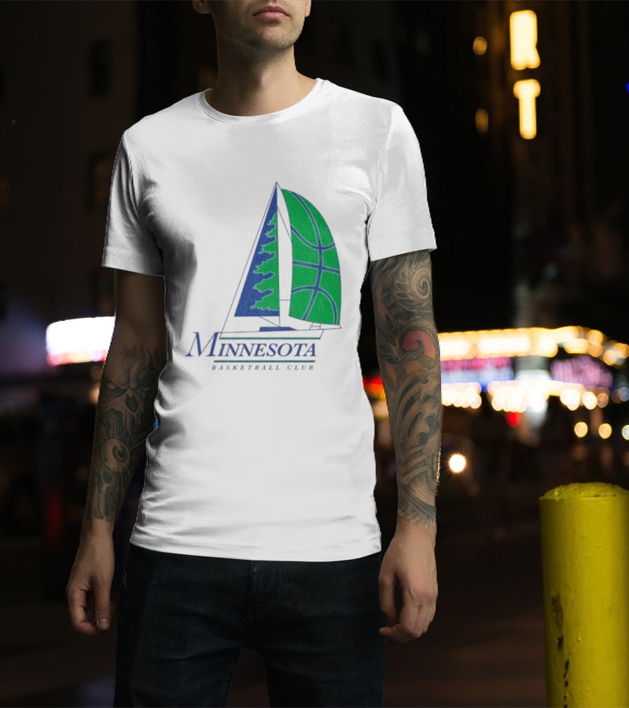 Minnesota Basketball Club Sailing Boat And Hoop T-Shirt