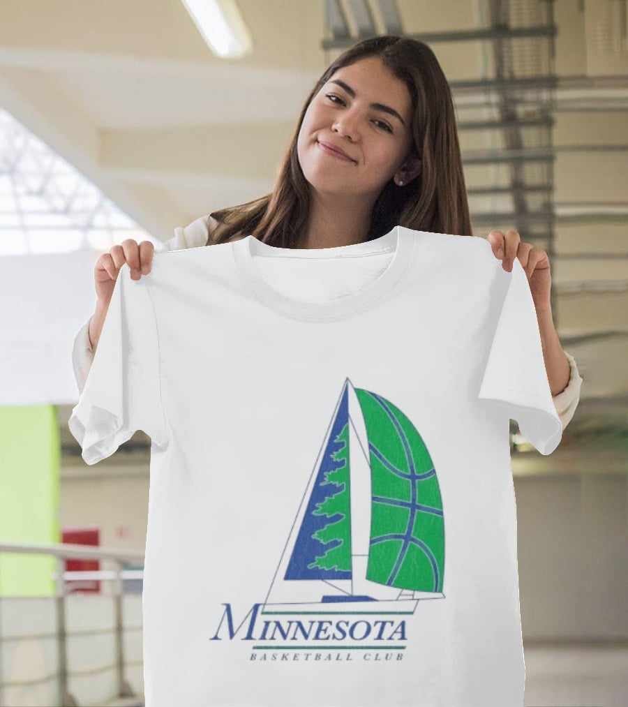 Minnesota Basketball Club Sailing Boat And Hoop T-Shirt