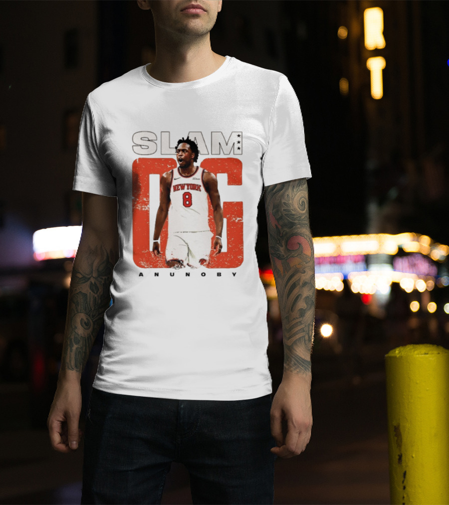 SLAM New York Knicks OG Anunoby NBA Basketball 8 T-Shirt