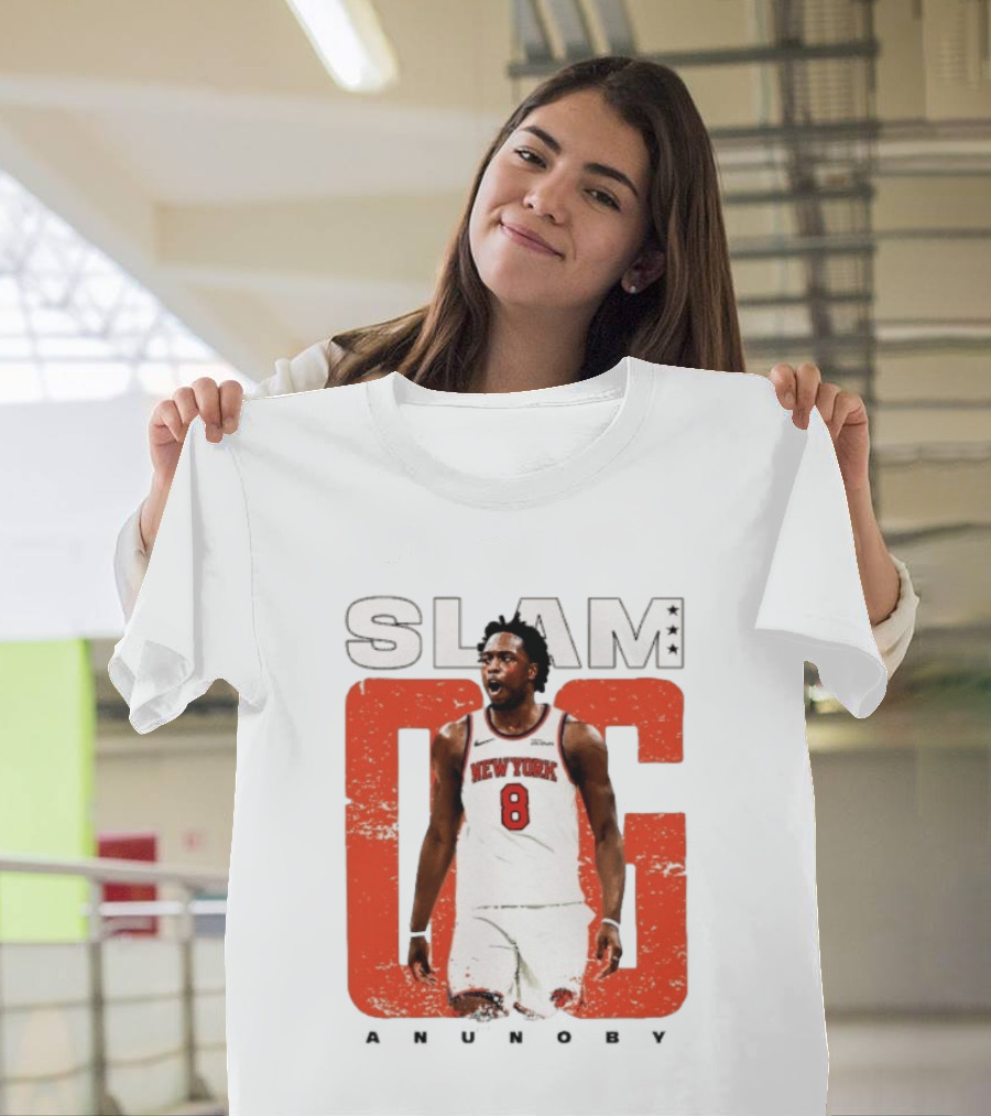 SLAM New York Knicks OG Anunoby NBA Basketball 8 T-Shirt