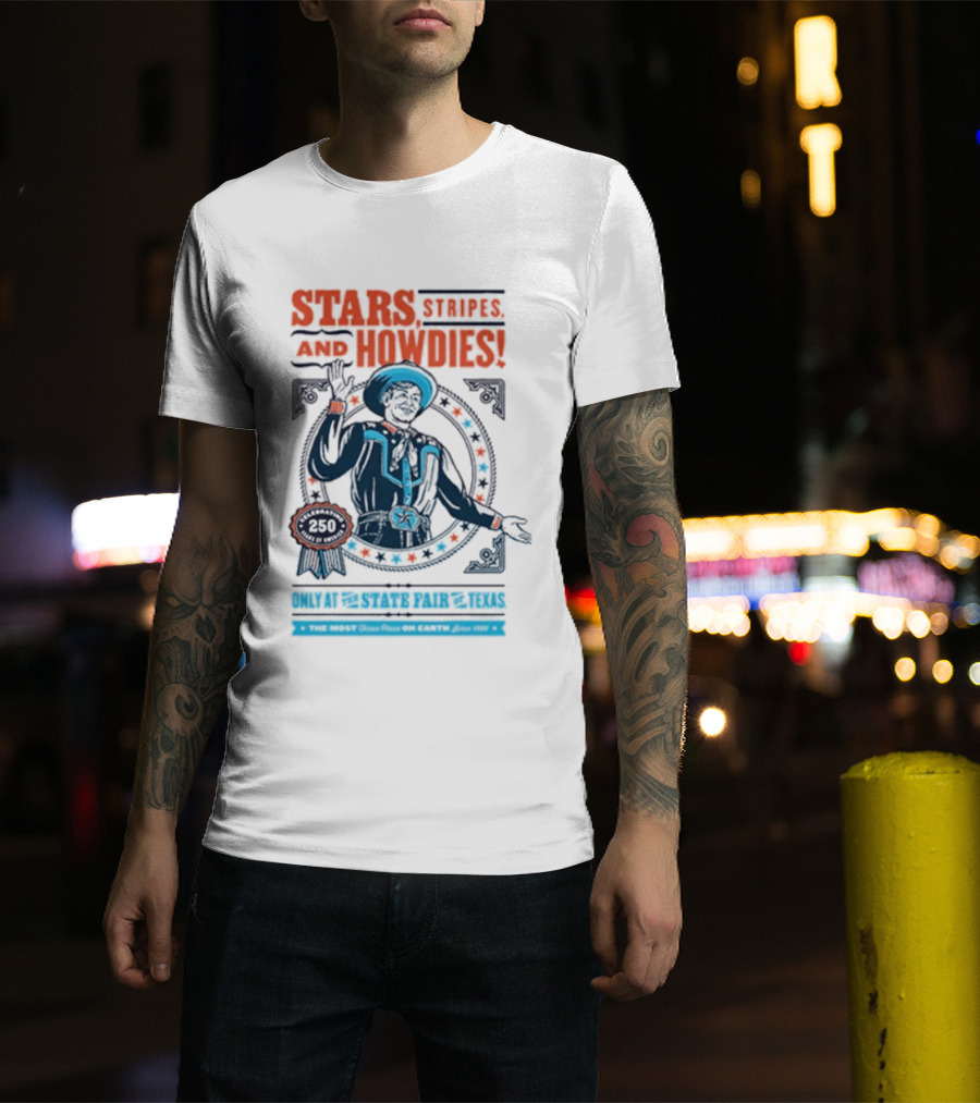 Stars Stripes And Midways State Fair Of Texas 2026 250 Big Tex Circle T-Shirt