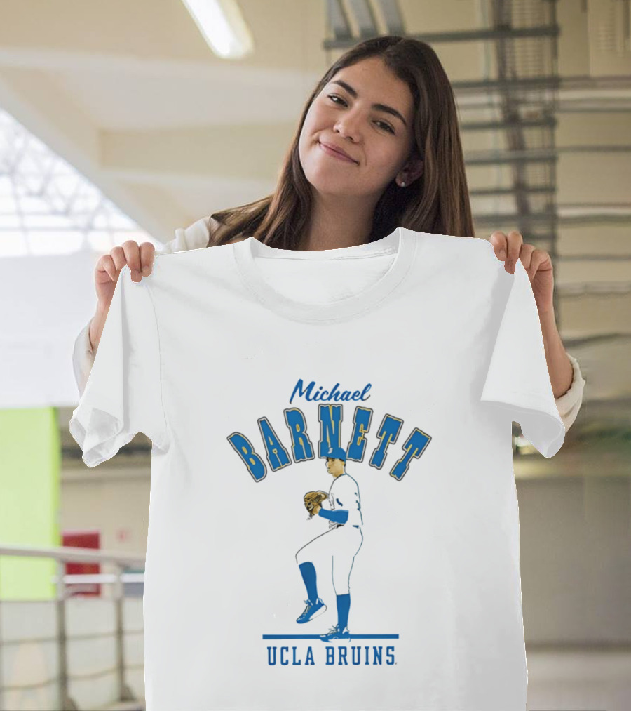 Michael Barnett UCLA Bruins Baseball Pitching T-Shirt