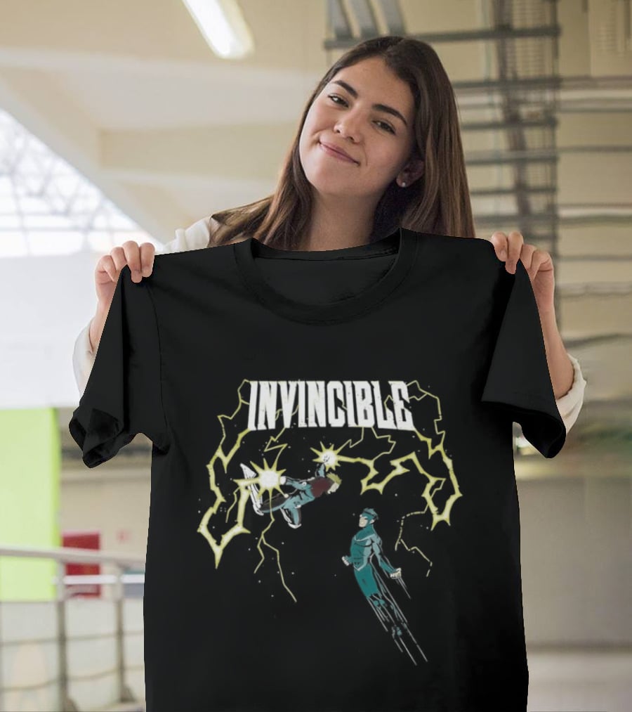 Invincible Vs Powerplex Lightning Battle T-Shirt