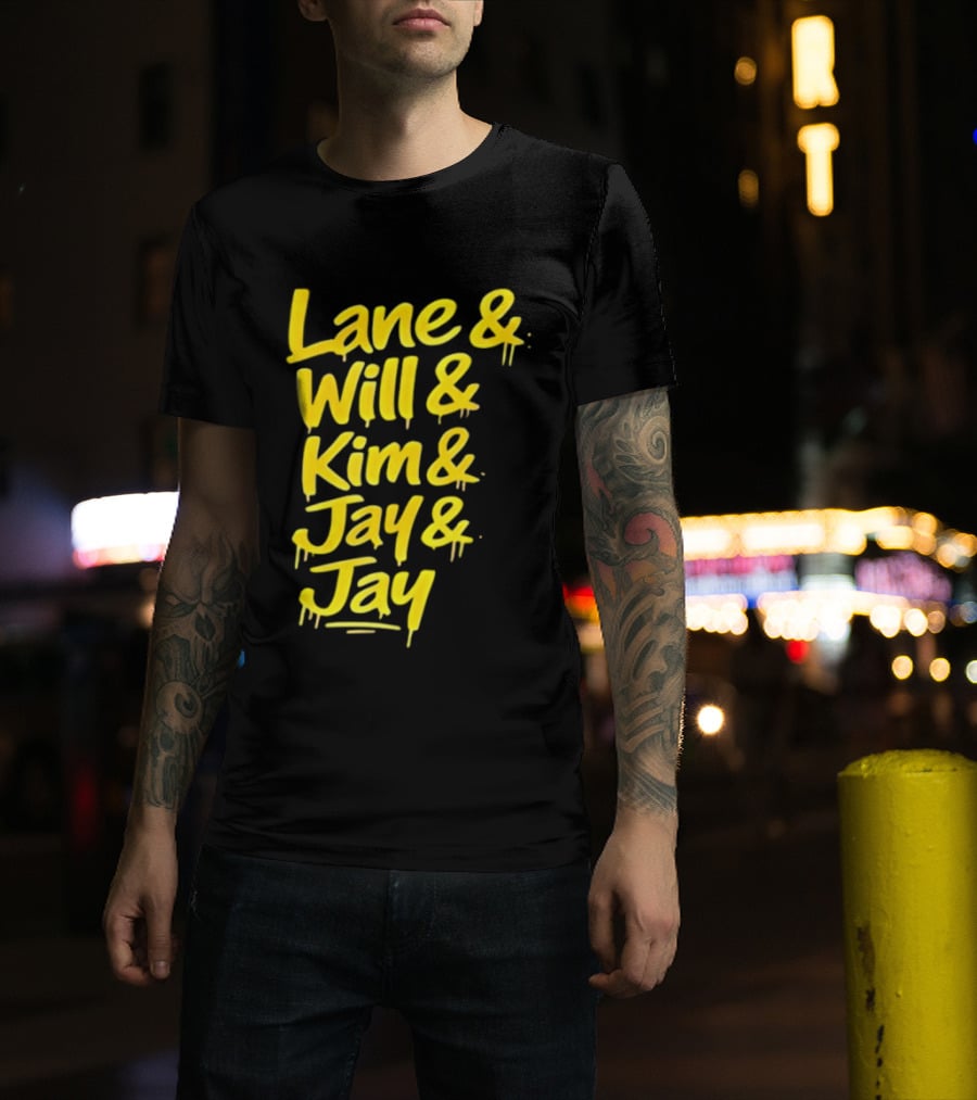 Lane Will Kim Jay Jay Graffiti Style Names T-Shirt