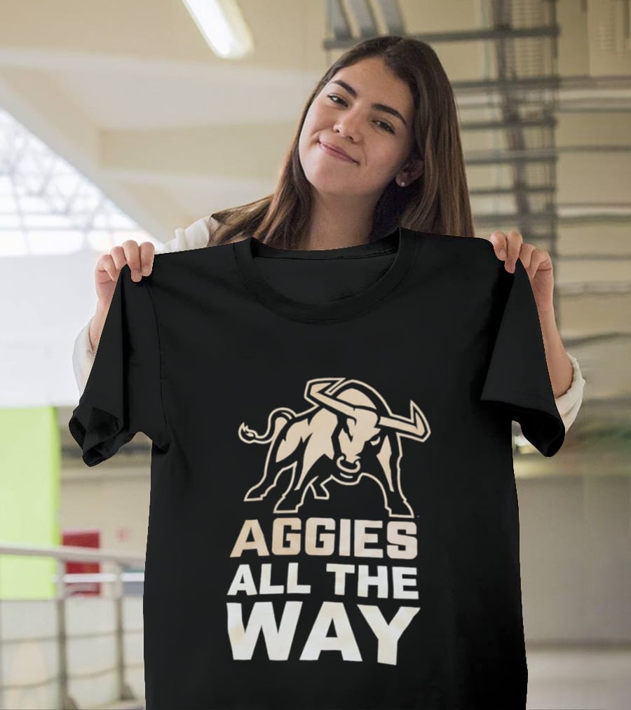Aggies All The Way Bull Aggressive Spirit T-Shirt