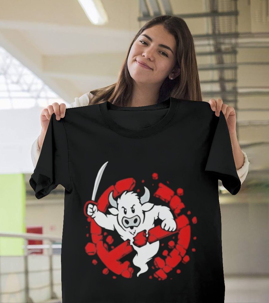 Buffalo Ghostbusters Crossed Out Ghost Red Circle T-Shirt