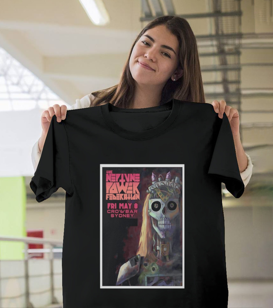 The Neptune Power Federation May 8 Crowbar Sydney Skull T-Shirt