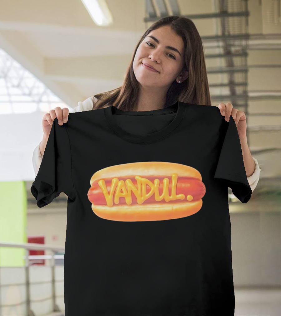 Vandul Mustard Hot Dog Bold Typeface T-Shirt