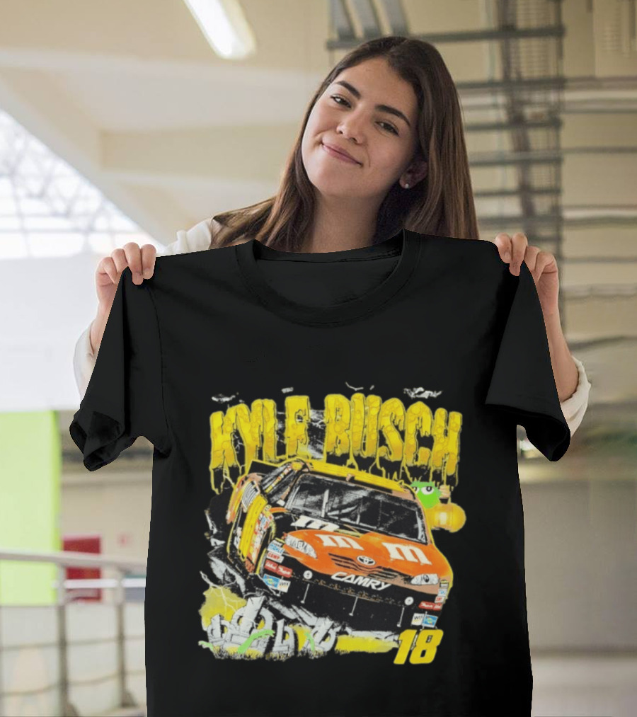 Kyle Busch M&M Racing 18 Zombie Halloween Car T-Shirt