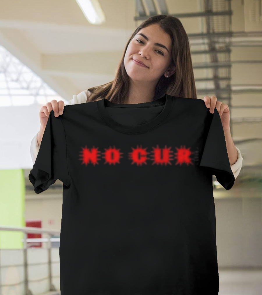 No Cure Dragon Red Circular Starbursts T-Shirt