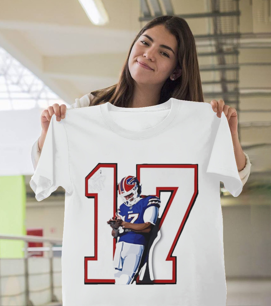 Josh Allen Buffalo Bills Number 17 MVP Football Player T-Shirt