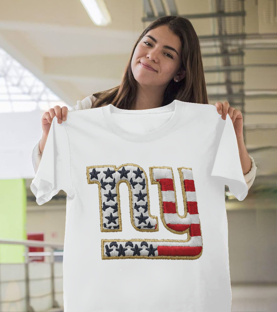 America 250 NY Giants Stars Stripes Hat T-Shirt