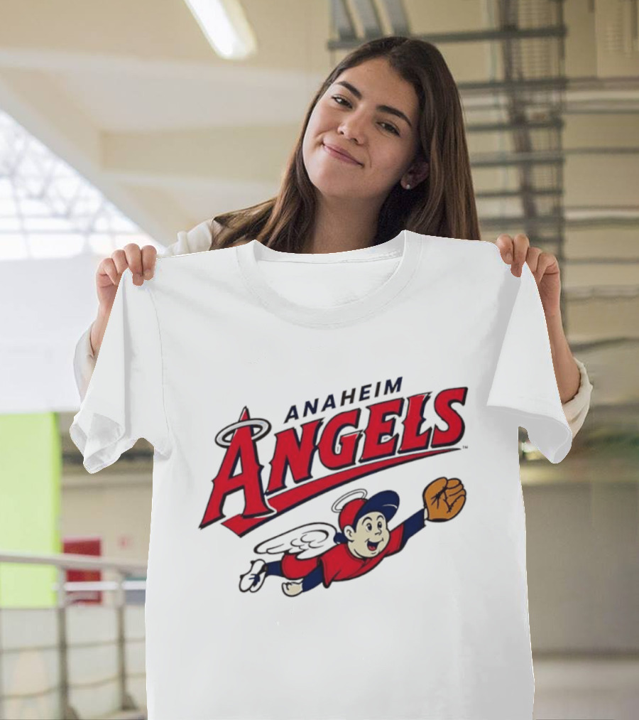 Anaheim Angels Vintage Baseball Flying T-Shirt