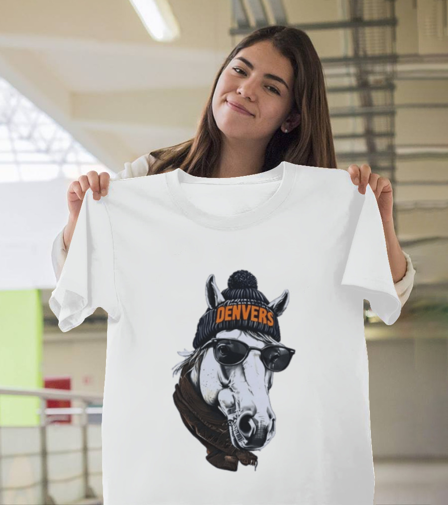 Denvers Horse With Hat Sunglasses And Scarf T-Shirt