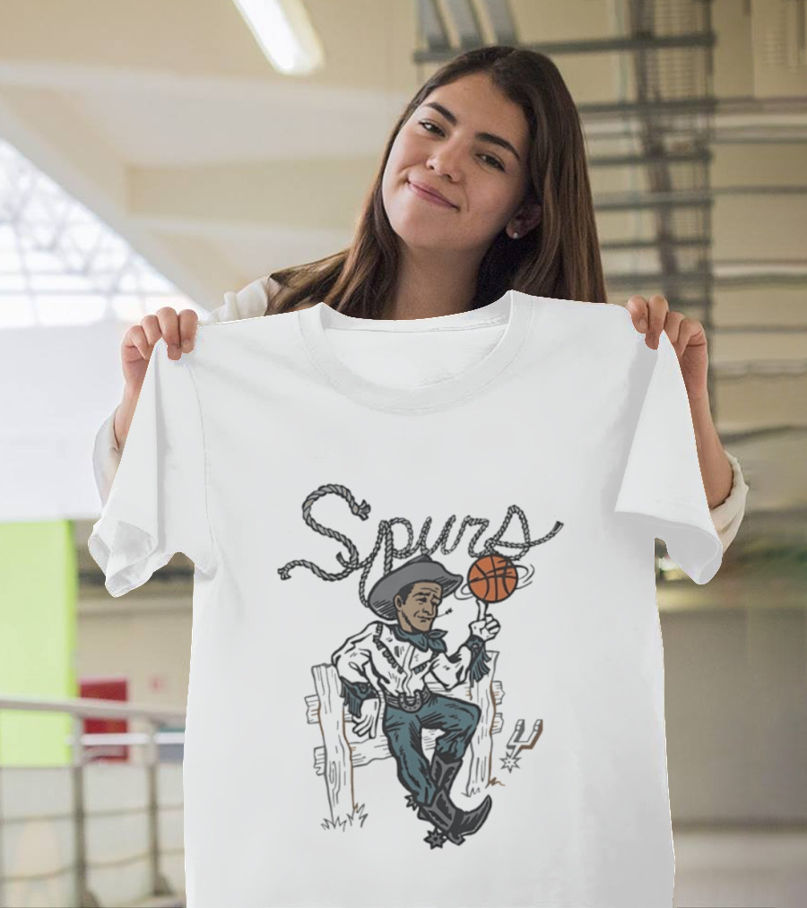 San Antonio Spurs Vintage Cowboy Basketball T-Shirt