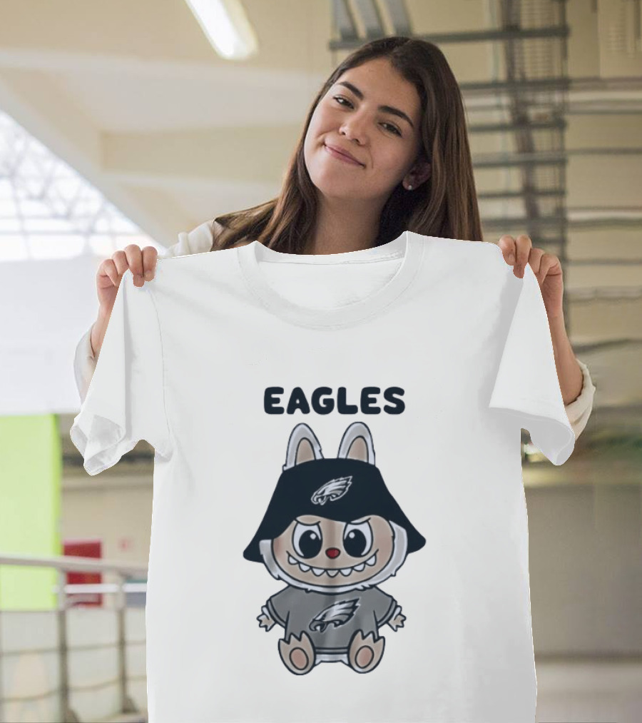 Philadelphia Eagles Labubu Character NFL Football T-Shirt