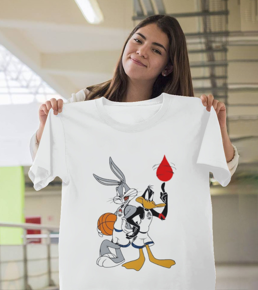 Looney Tunes Bugs Bunny Daffy Duck Tune Squad Basketball Spin T-Shirt