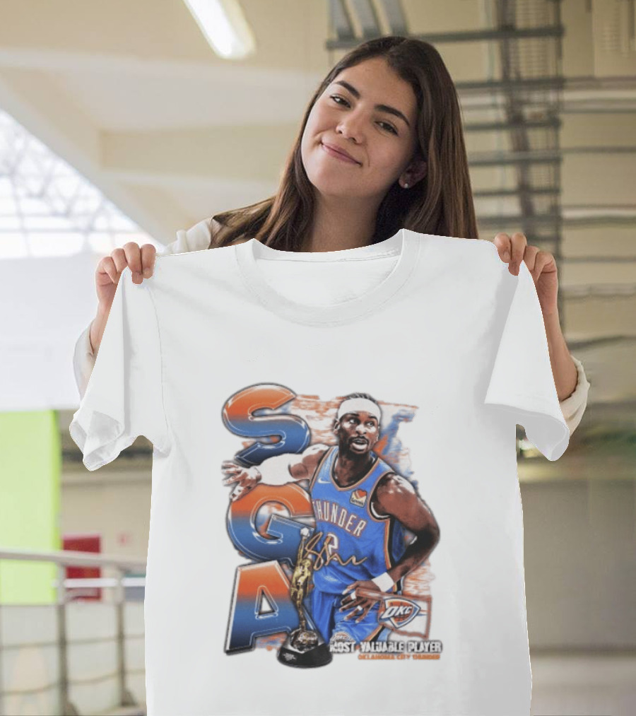 Shai Gilgeous Alexander SGA Oklahoma City Thunder Most Valuable Player T-Shirt
