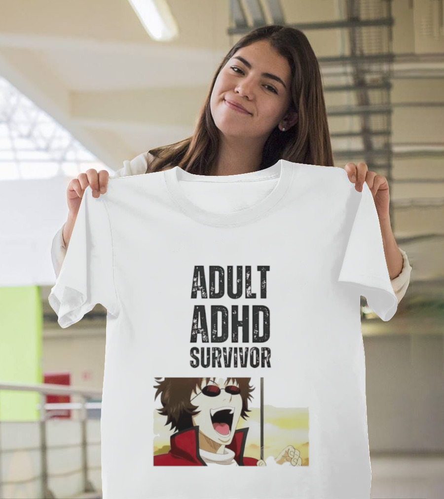 Sakamoto Tatsuma Anime Character Adult ADHD Survivor T-Shirt