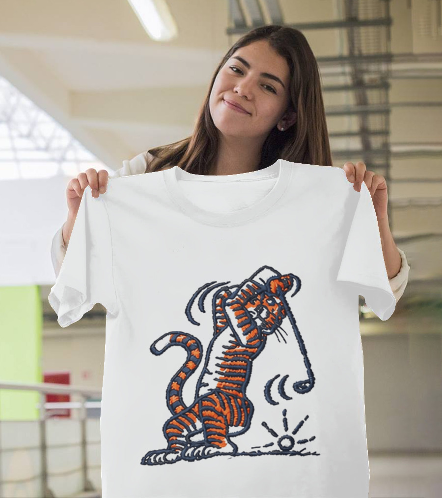 Auburn Swinging Tiger Embroidery Golf Hat Auburn University T-Shirt