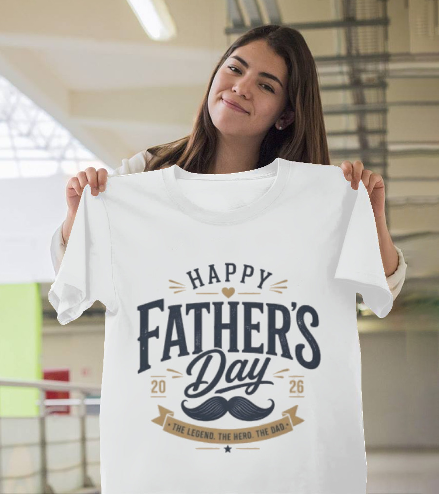 Happy Father's Day 2026 The Legend The Hero The Dad T-Shirt