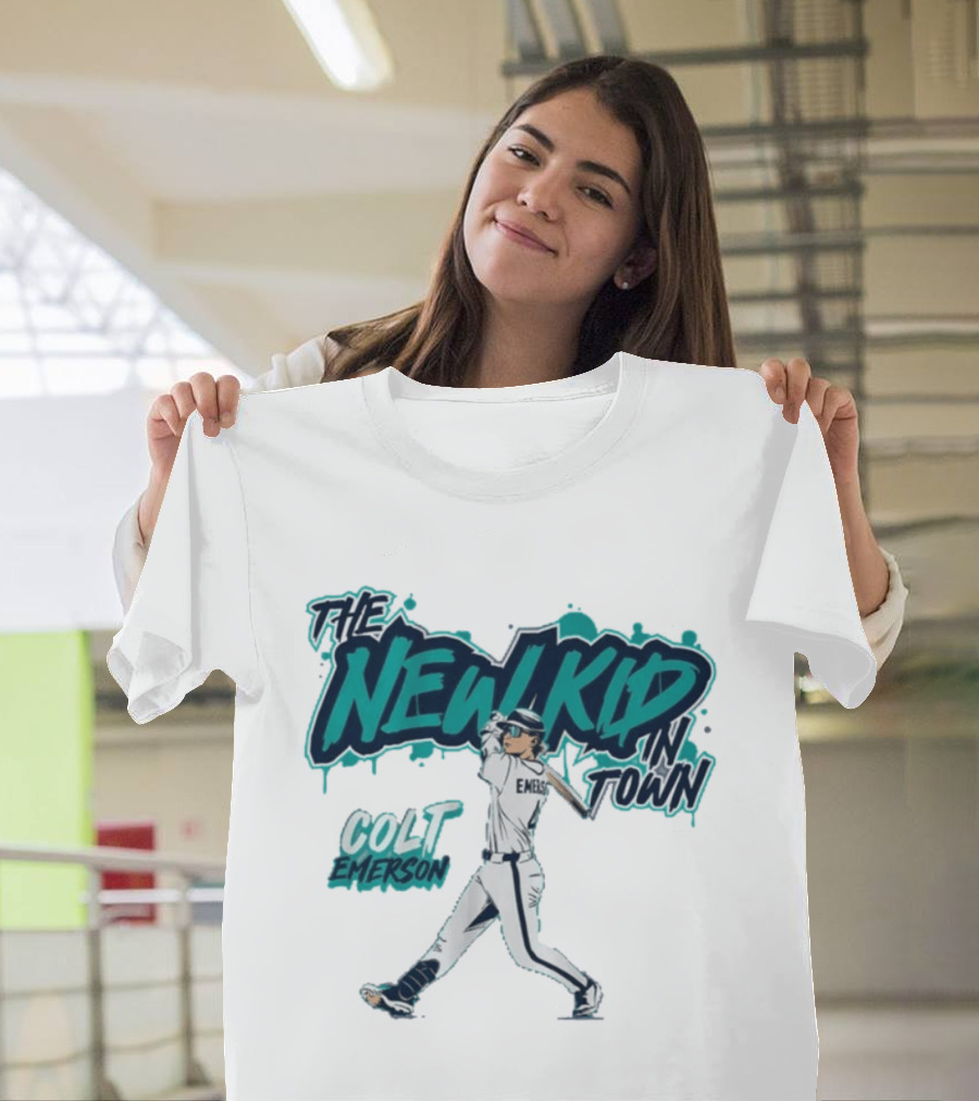 Seattle Mariners Colt Emerson The New Kid In Town MLB Baseball T-Shirt