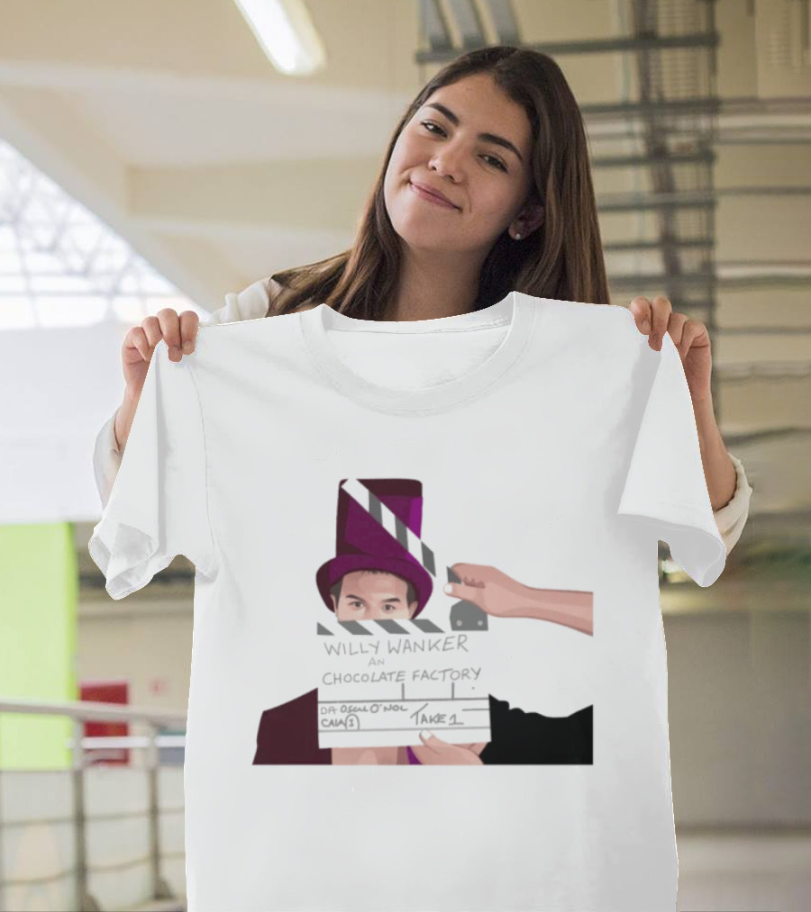 Max And Paddy Willy Wanker Chocolate Factory Movie Scene Take 1 T-Shirt