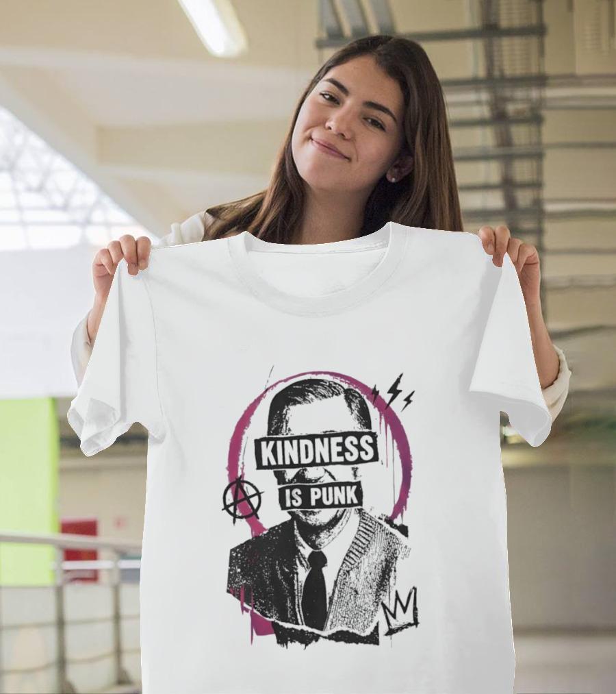 Fred Rogers Kindness Is Punk Anarchy Crown Lightning Bolt T-Shirt