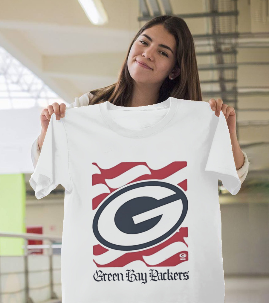 Green Bay Packers G American Flag Design Football Packers T-Shirt