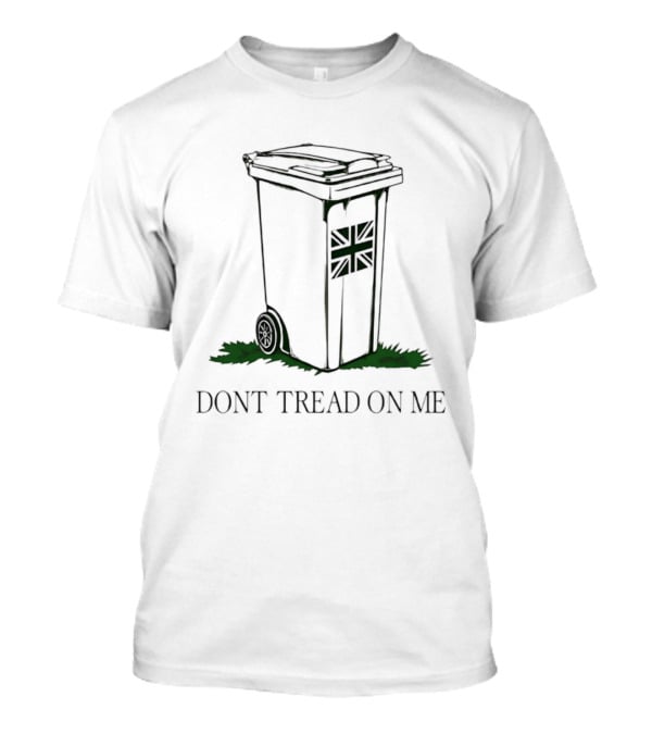 Trash Can Union Jack Flag Don't Tread On Me T-Shirt