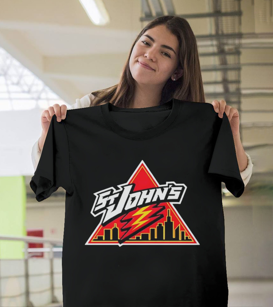 St John's City Skyline Triangle Lightning Bolt T-Shirt