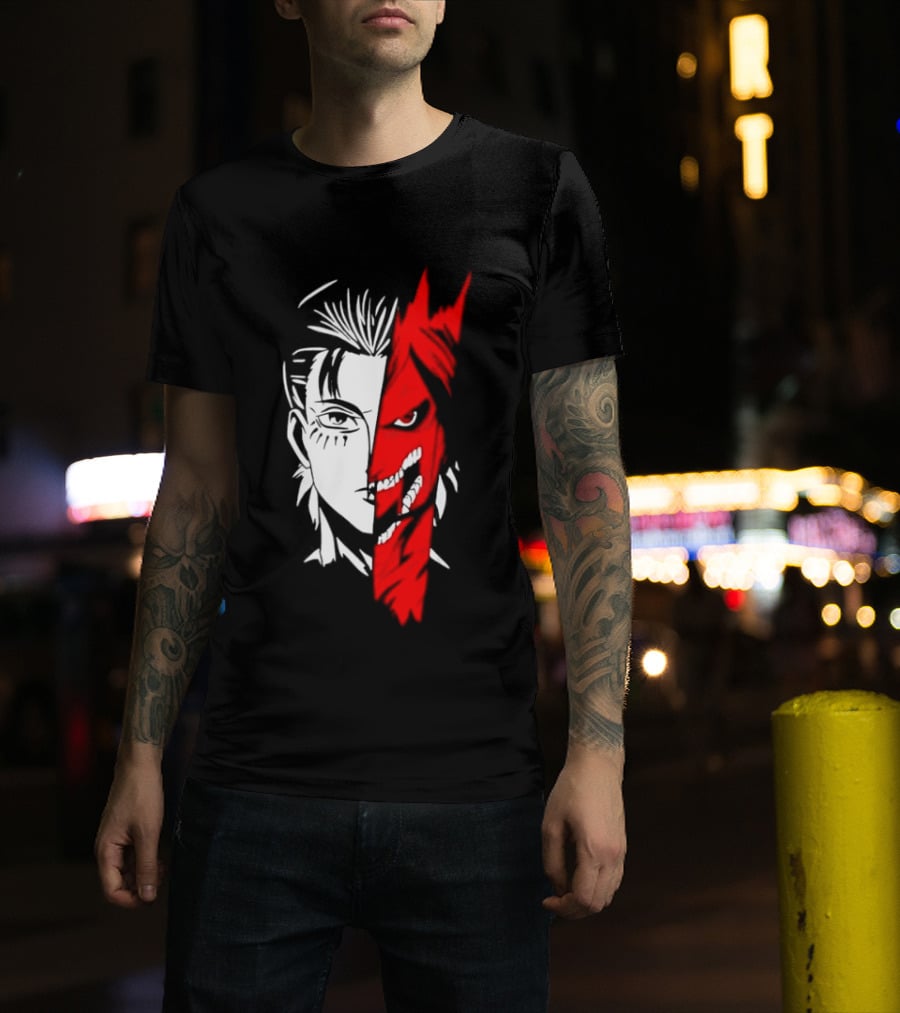 Eren Yeager Attack Titan Split Face The Rumbling 2026 Anime Manga T-Shirt