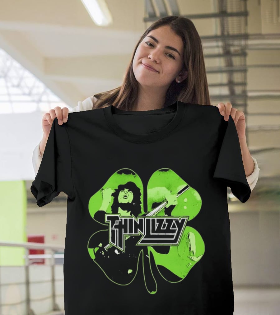 Thin Lizzy Irish Rock Band Green Clover St. Patrick's Day 2026 T-Shirt