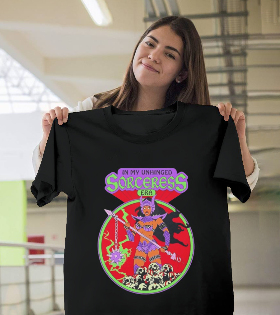 In My Unhinged Sorceress Era Warrior Witch Skulls T-Shirt