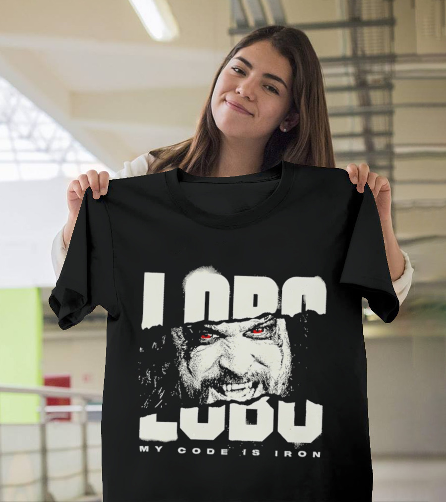 Lobo Ludu My Code Is Iron WWE Pro Wrestling Monster Red Eyes Fangs Wrestlemania 2026 T-Shirt