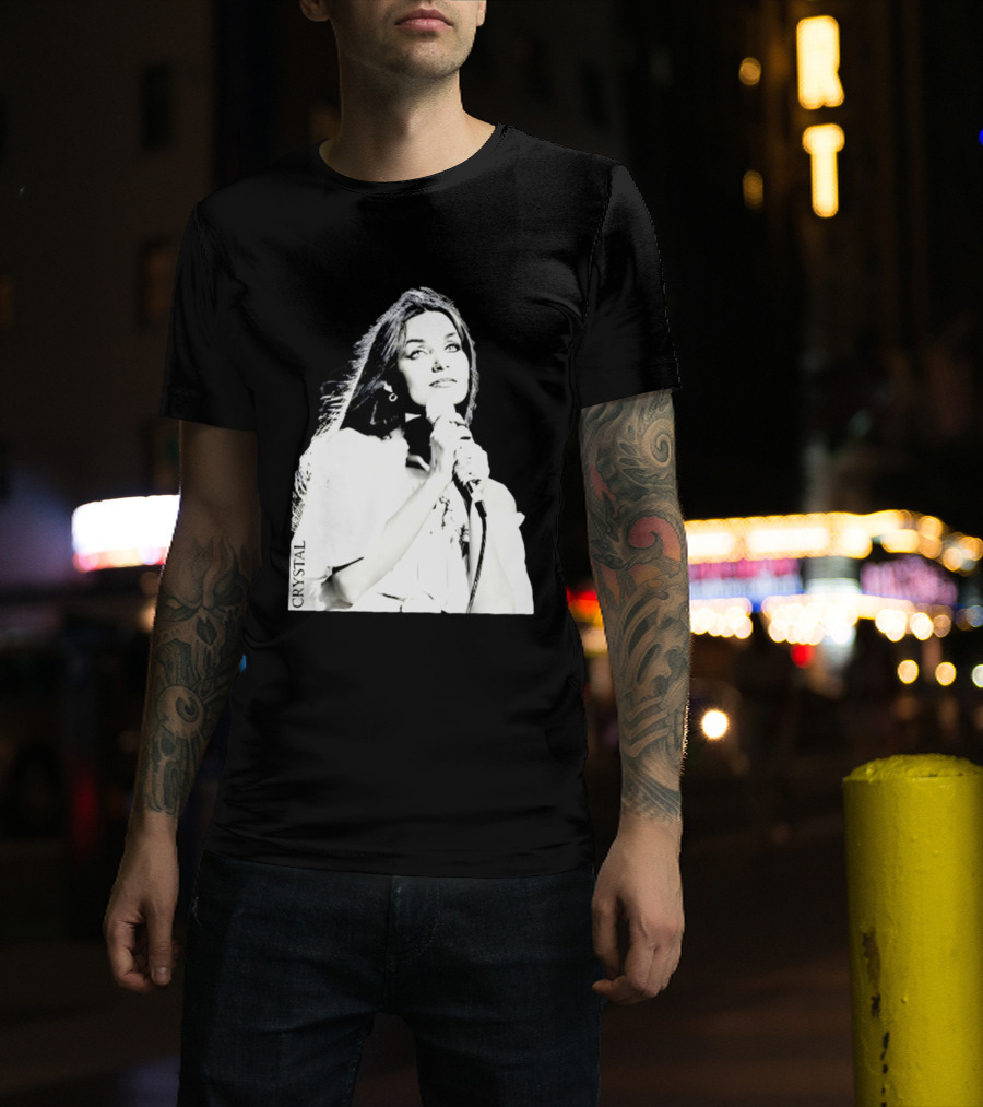 Mick Foley AEW Crystal Gayle Microphone Iconic Singer T-Shirt