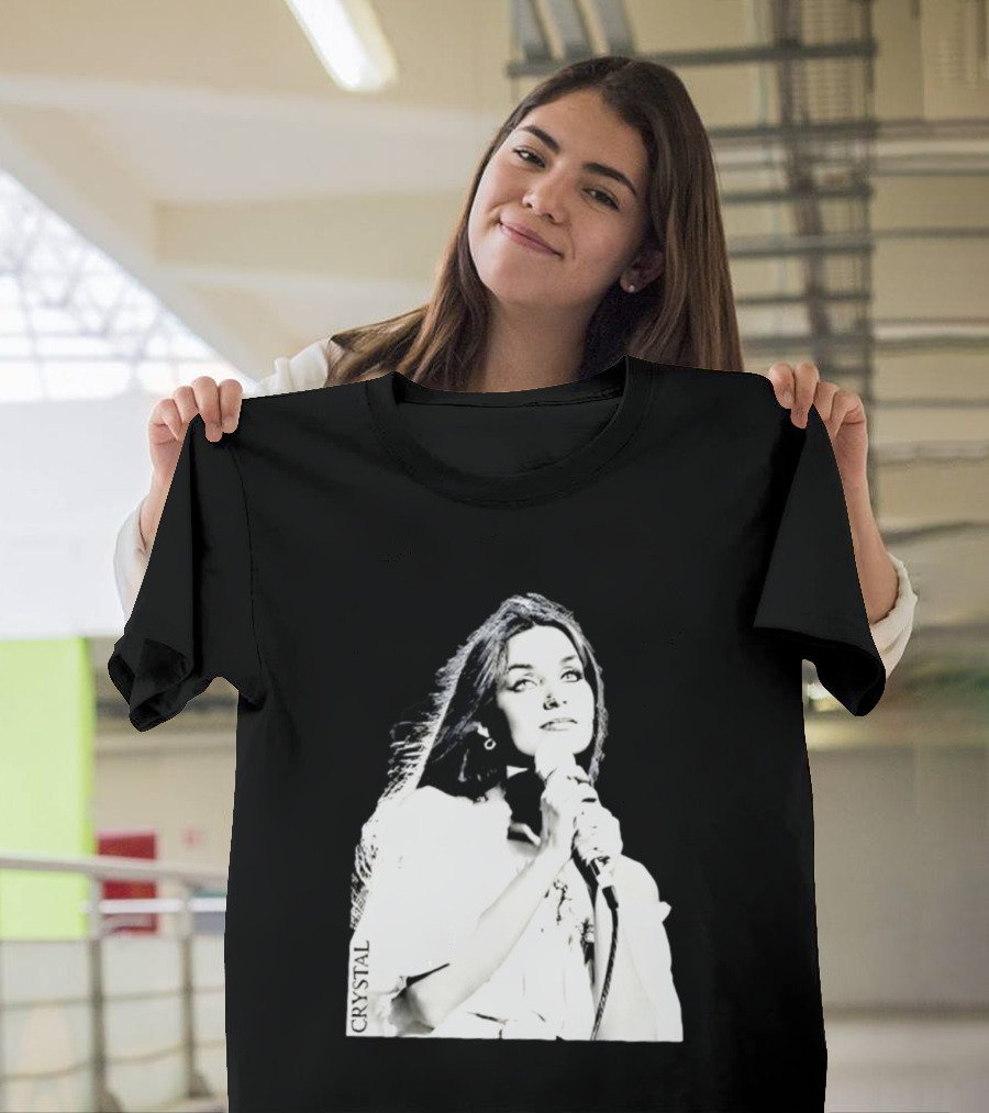 Mick Foley AEW Crystal Gayle Microphone Iconic Singer T-Shirt