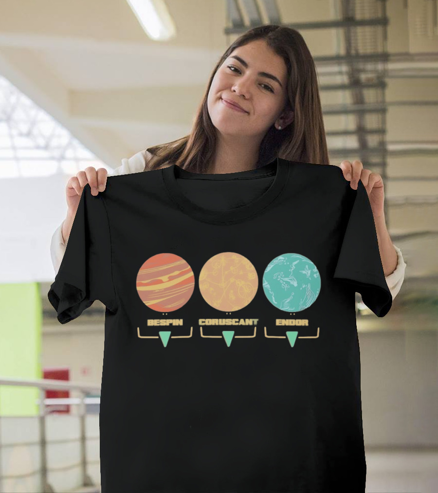 Bespin Coruscant Endor Star Wars Planet T-Shirt