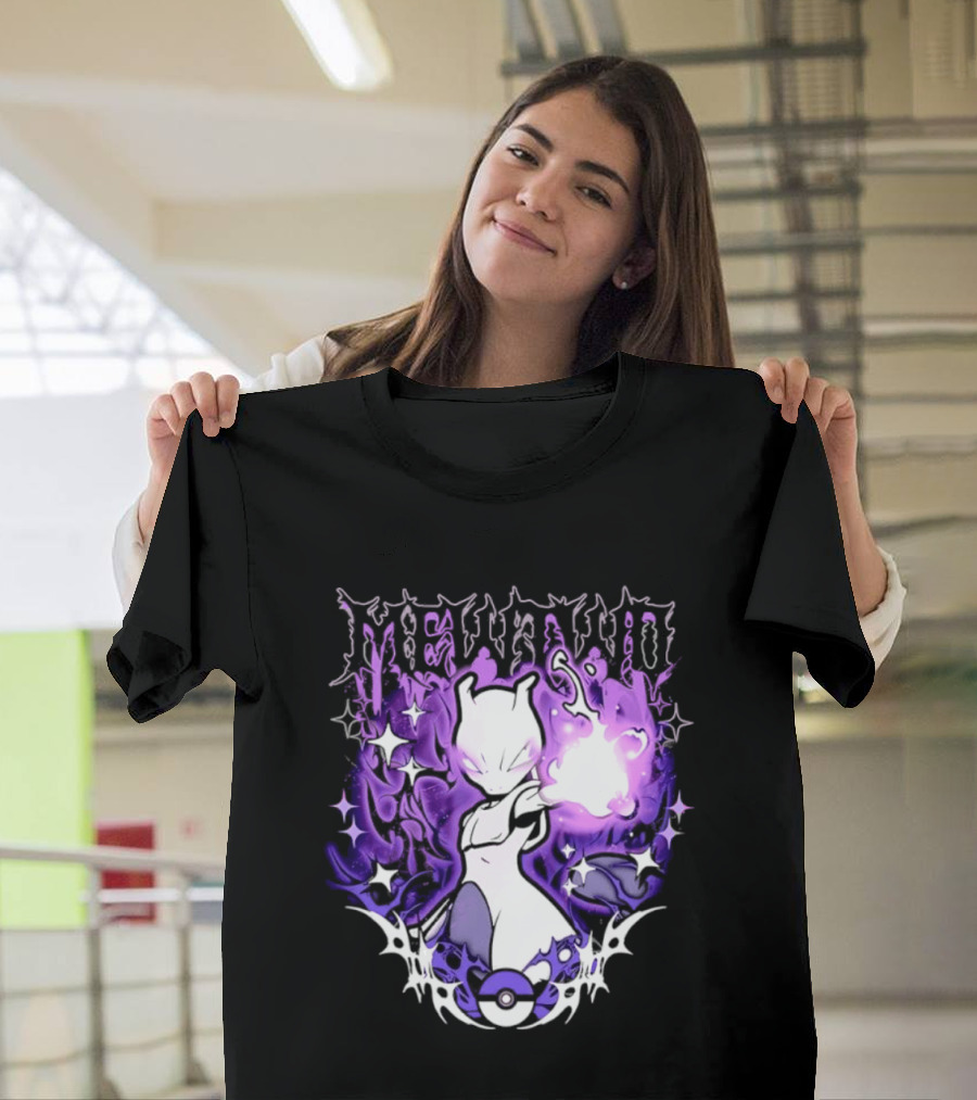 Gothic Mewtwo Psychic Legendary Pokemon T-Shirt