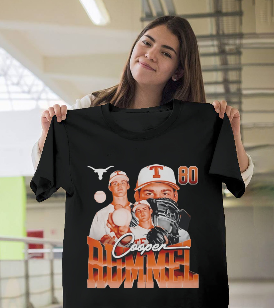 Texas Longhorns Cooper Rummel Baseball Collage 80 T-Shirt