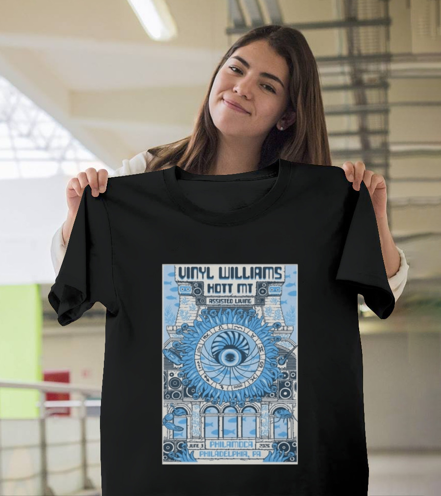 Vinyl Williams Hott MT Assisted Living PhilaMOCA Philadelphia PA June 3 2026 Tour T-Shirt