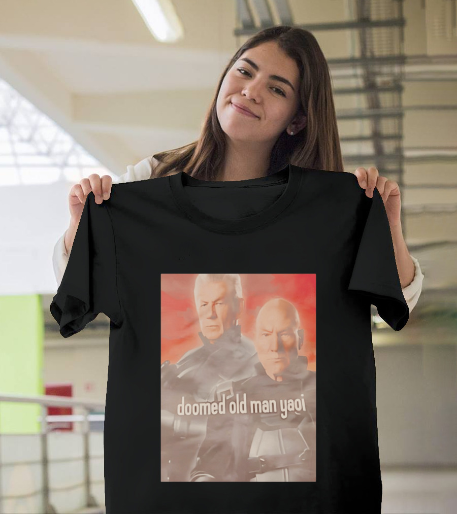 Ian McKellen Magneto Charles Xavier Doomed Old Man Yaoi X Men Movie T-Shirt