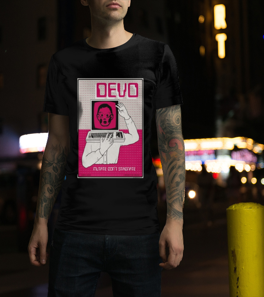 June 03 2026 Devo Concert Akron Civic Theatre Mutate Don't Stagnate T-Shirt