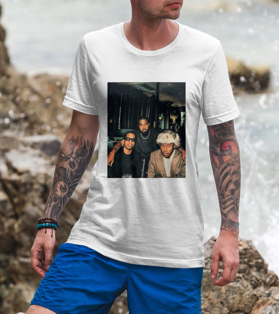Kanye West Tyler The Creator A$AP Rocky Iconic Photo Collaboration T-Shirt