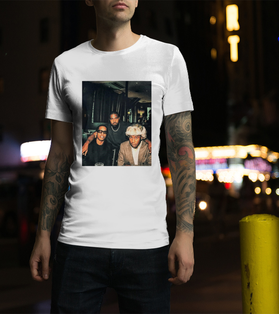 Kanye West Tyler The Creator A$AP Rocky Iconic Photo Collaboration T-Shirt
