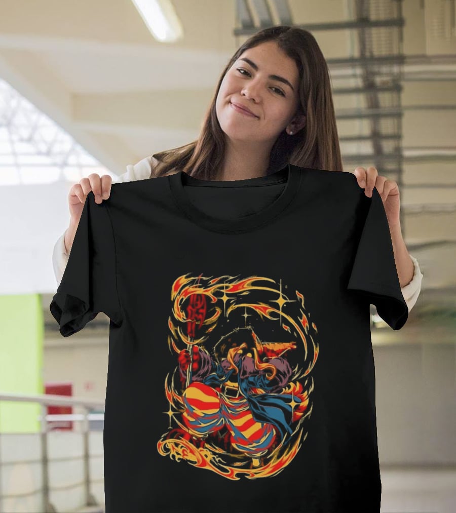 Black Mage Final Fantasy Tactics Fire Magic Power Blast T-Shirt
