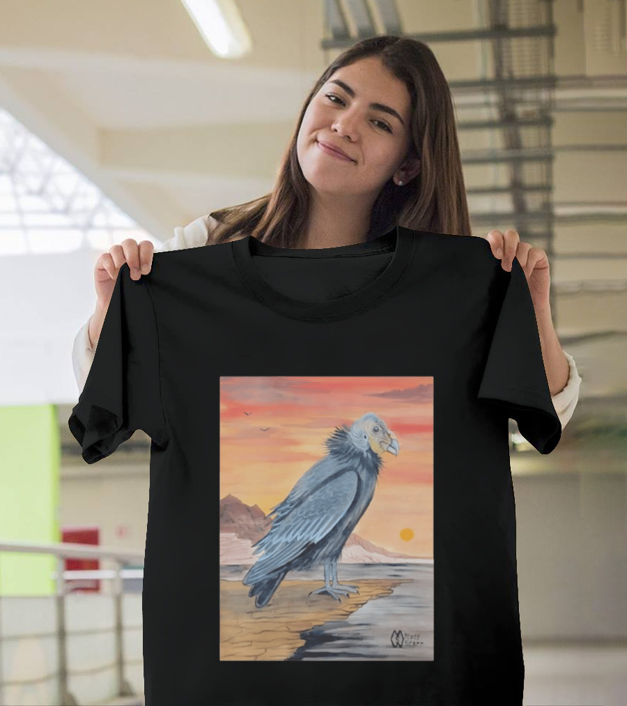 California Condor On Cliff Matt Starr Sunset Scene T-Shirt