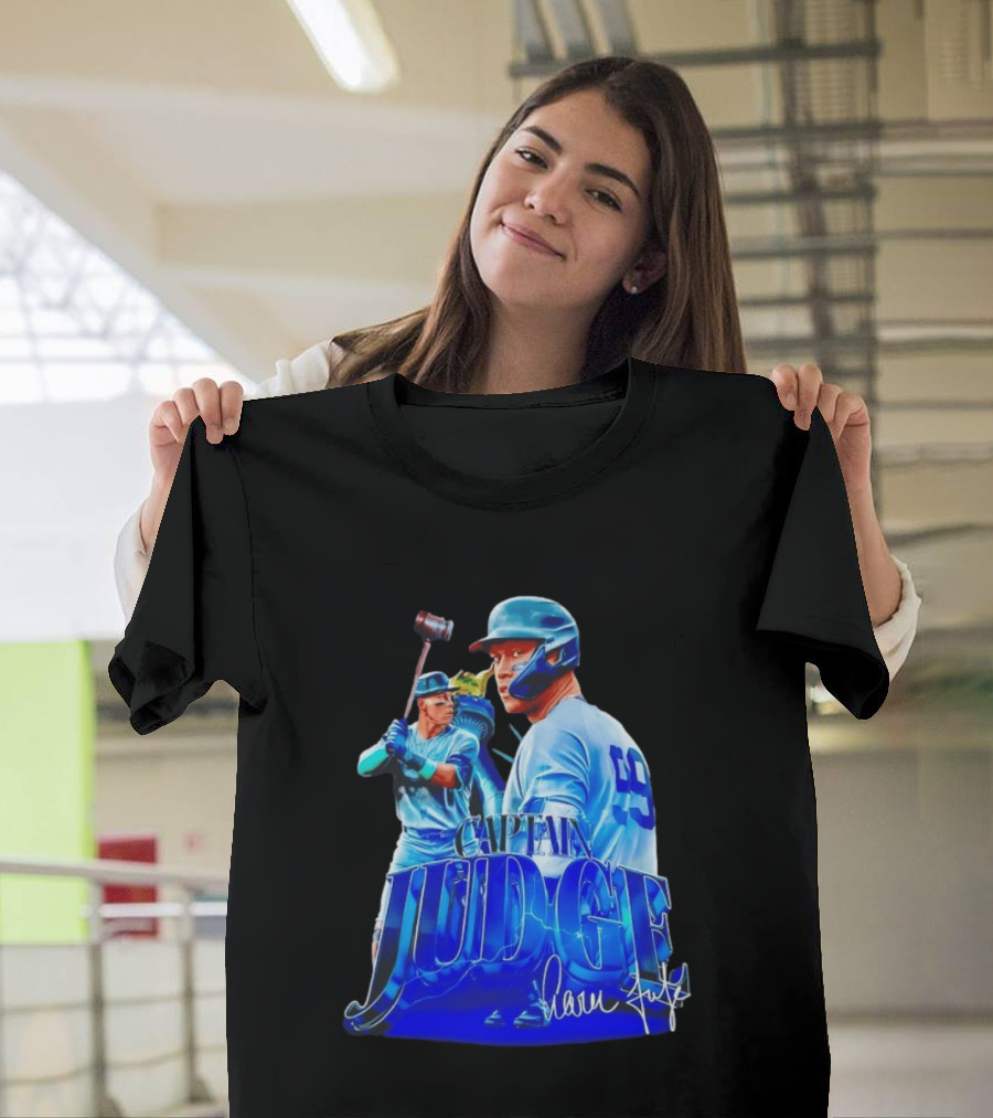 Captain Judge Aaron Judge 99 Yankees Baseball Signature T-Shirt
